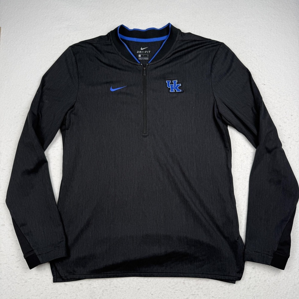 Kentucky Wildcats Shirt Mens Small Black NCAA Basketball Nike Quarter Zip